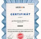 Certifikát na EPS ESSER